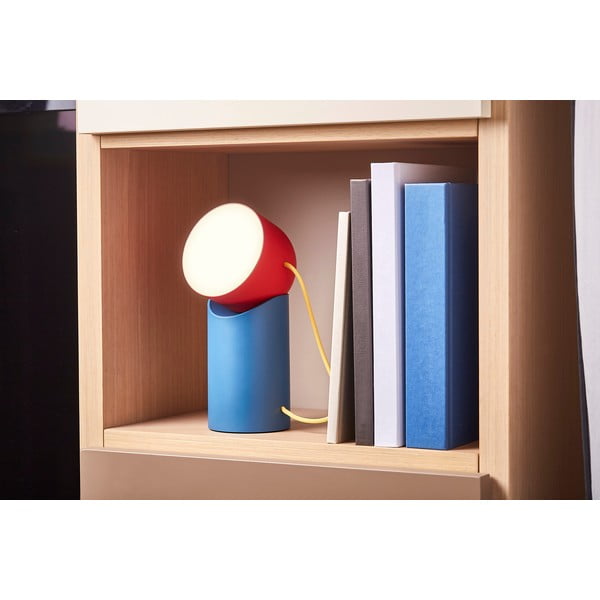 Červeno-modrá LED stolní lampa (výška 14 cm) Orbe – Lexon-image-1