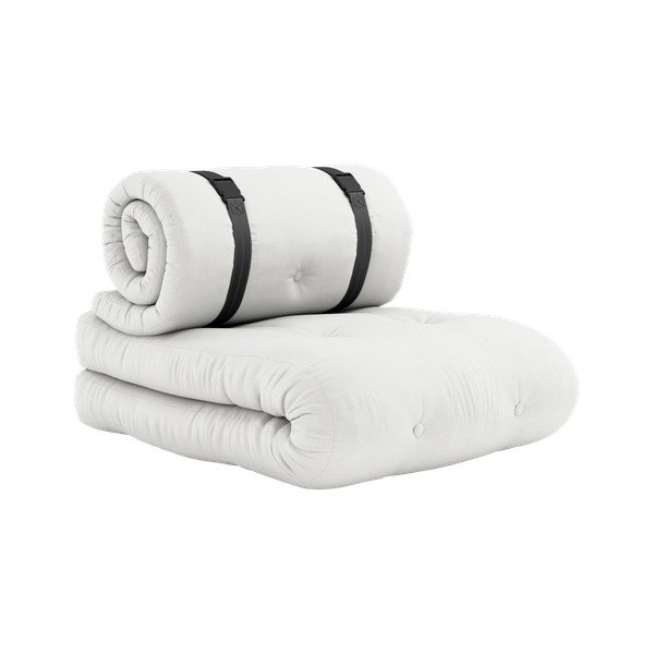 Bílé rozkládací křeslo vhodné do exteriéru Karup Design Design OUT™ Buckle Up White