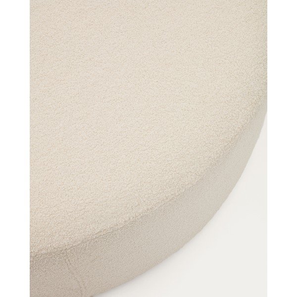 Krémový taburet z textilie bouclé Kaeli – Kave Home-image-3