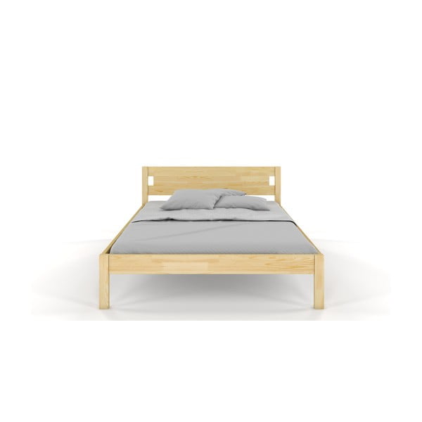 Dvoulůžková postel z borovicového dřeva 180x200 cm v přírodní barvě Laxbaken – Skandica-image-1