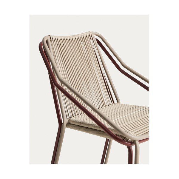 Krémová/taupe zahradní židle Zivia – Kave Home-image-3