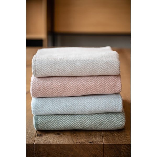 Růžový pléd s podílem bavlny Euromant Skyline, 140 x 180 cm-image-4