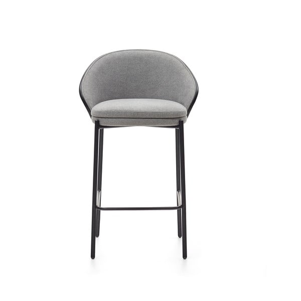 Černo-šedá barová židle (výška sedáku 65 cm) Eamy – Kave Home-image-2