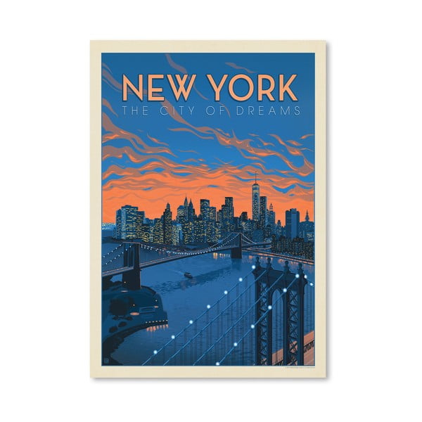 Plakát Americanflat City of Dreams, 42 x 30 cm