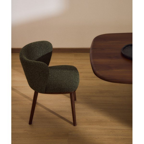 Zelené čalouněné jídelní křeslo Ciselia – Kave Home-image-2