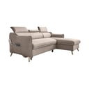 Béžová rozkládací rohová pohovka (pravý roh) Sweet Harmony – Miuform