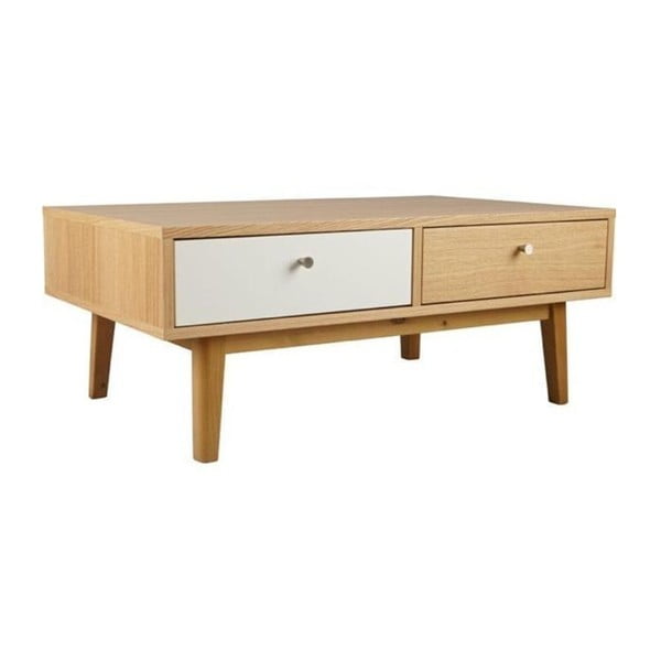 Konferenční stolek v dubovém dekoru se 4 zásuvkami Jitona Merrik-image-2