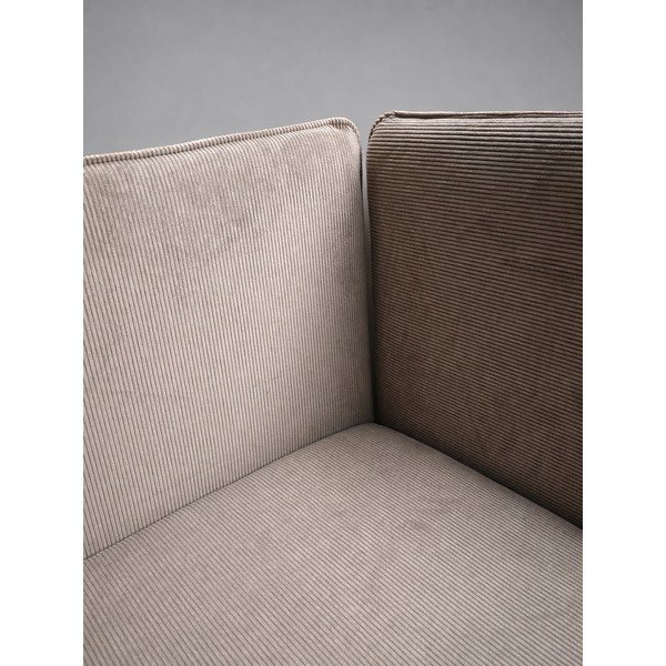 Taupe čalouněná jednolůžková postel s úložným prostorem s matrací 90x200 cm Avela - II. jakost – Bonami Selection-image-3