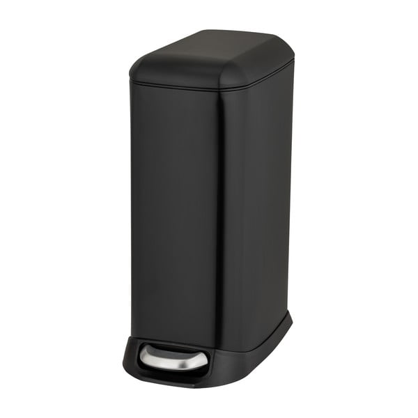 Matně černý nášlapný ocelový odpadkový koš 12 l Design – Wenko