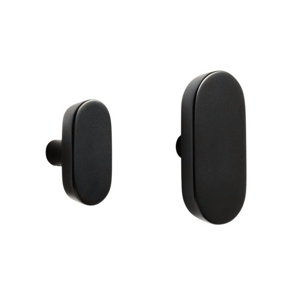 Černé nástěnné háčky v sadě 2 ks z bukového dřeva Arely – Kave Home