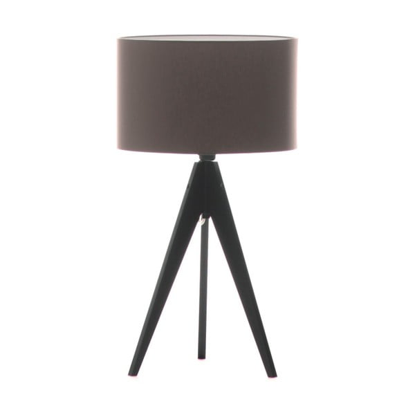 Hnědá stolní lampa 4room Artist, černá lakovaná bříza, Ø 33 cm