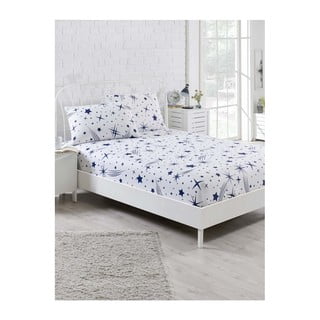 Set elastického prostěradla a 2 povlaků na polštáře na jednolůžko Clementino Caluga, 160 x 200 cm
