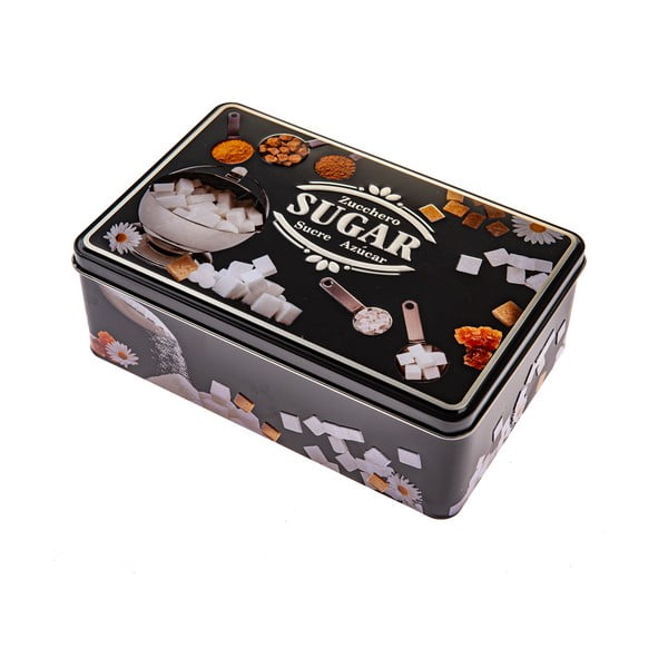 Kovová dóza na cukr Black3D – Dakls