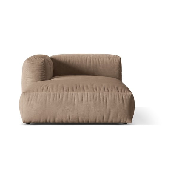 Světle hnědý modul pohovky z textilie bouclé (levý roh) Martina – Micadoni Home