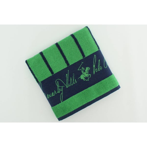 Bavlněný ručník BHPC 50x100 cm, zelené pruhy