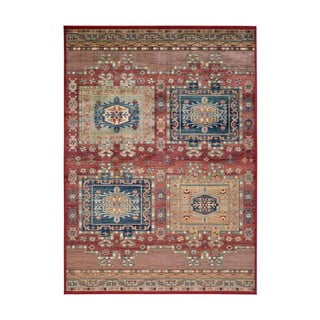 Červený koberec z viskózy Universal Ornament, 120 x 170 cm