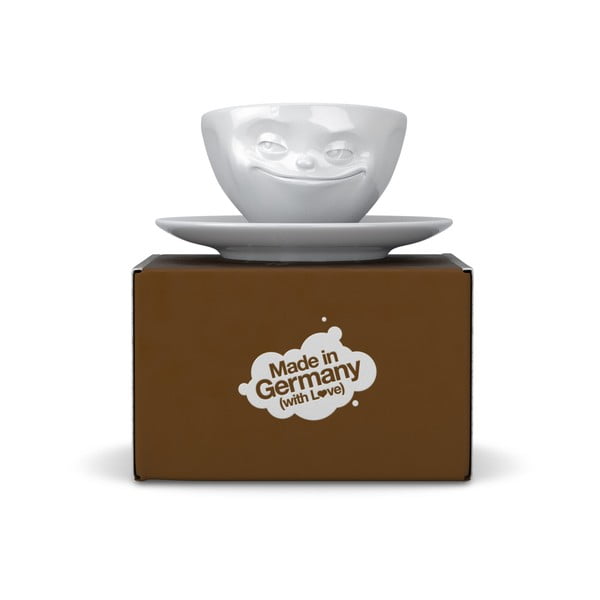 Bílý usměvavý hrníček na espresso 58products-image-1