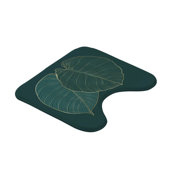 Tmavě zelená WC koupelnová předložka 45x45 cm Jade – douceur d'intérieur-image-2