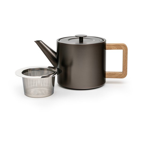 Šedá konvice na čaj z nerezové oceli se sítkem 1,1 l Duet Narvik – Bredemeijer-image-2