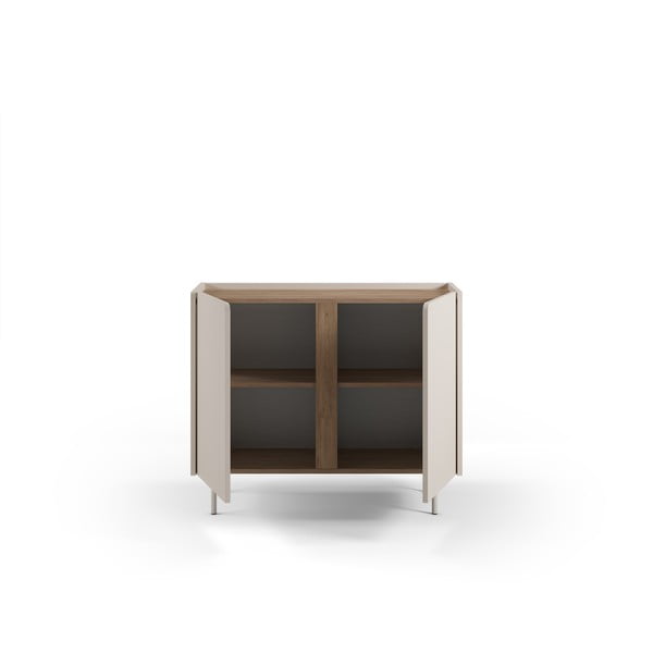 Skříňka v dekoru dubu v krémovo-přírodní barvě 100x82,5x40 cm Lucile – Marckeric-image-3