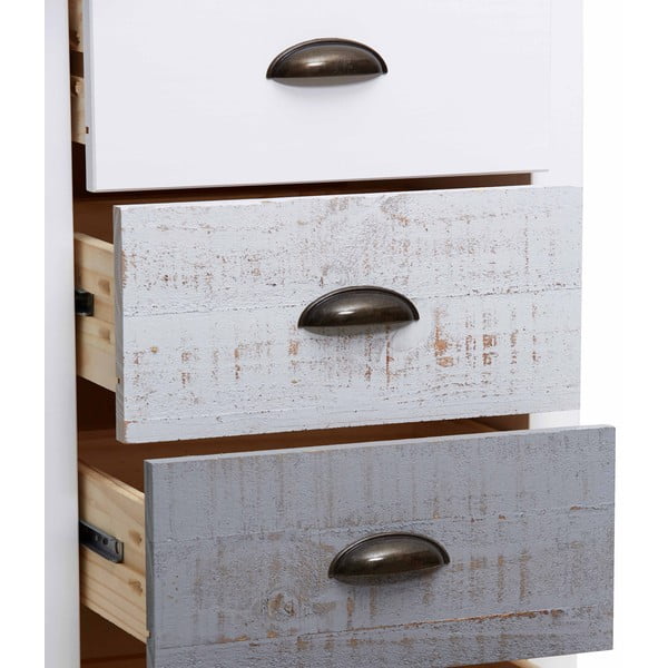 Bílo-šedý noční stolek Marckeric Romantica-image-1