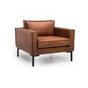 Hnědé křeslo z imitace kůže Rate - Scandic