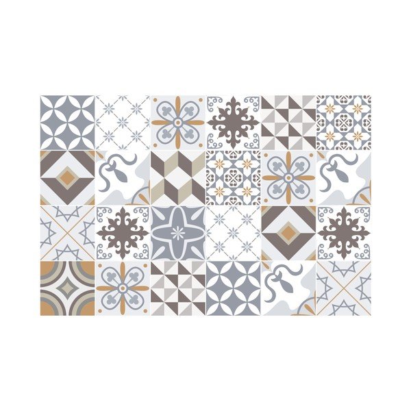 Sada 24 samolepek Ambiance Tiles Beige-image-1