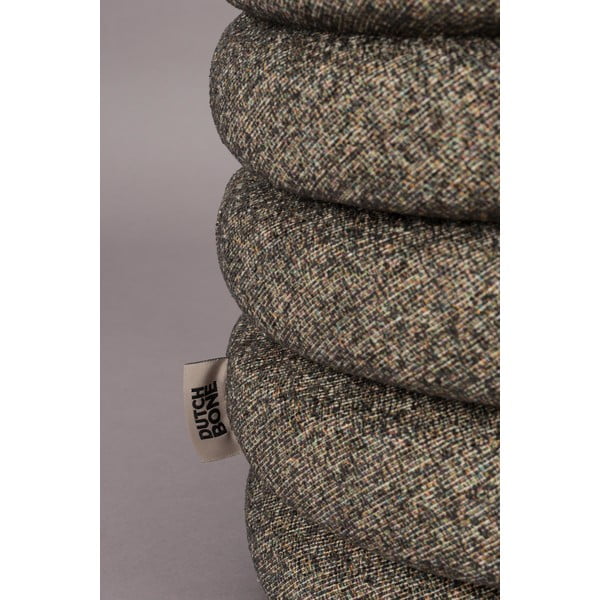 Hnědý taburet z textilie bouclé Fern – Dutchbone-image-2