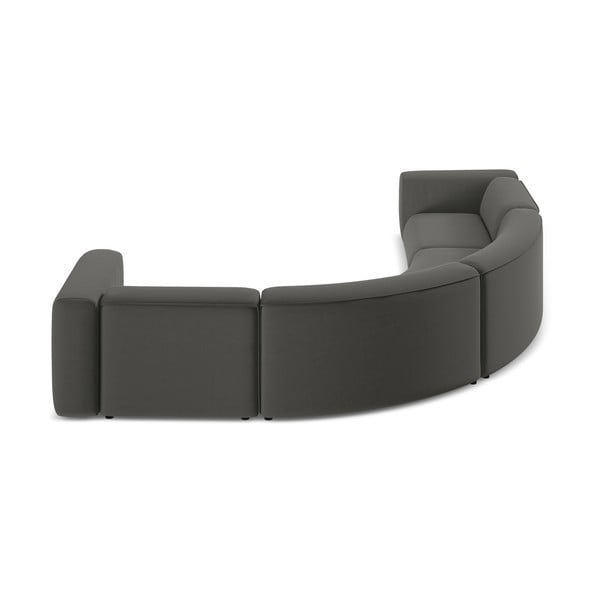 Šedá sametová rohová pohovka Ekahi – Makamii-image-4