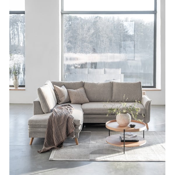 Béžová rozkládací rohová pohovka (levý roh) Charming Charlie – Miuform-image-4