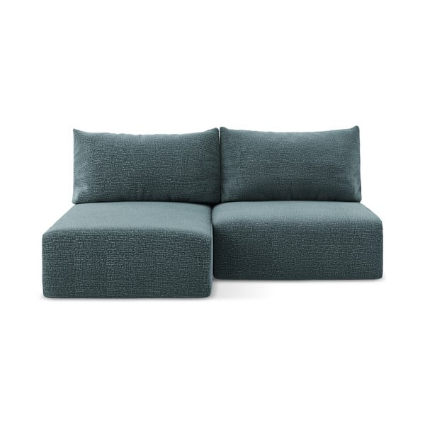 Tyrkysová rozkládací/s úložným prostorem rohová pohovka (levý roh) Kalena – Makamii