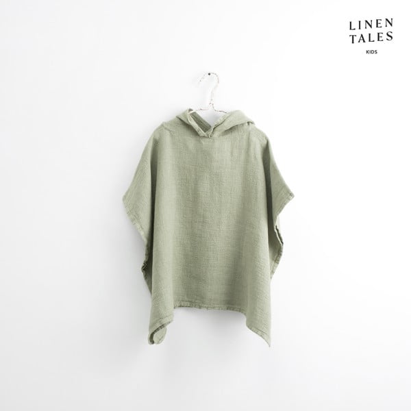Světle zelený lněný dětský župan velikost 1-2 roky – Linen Tales