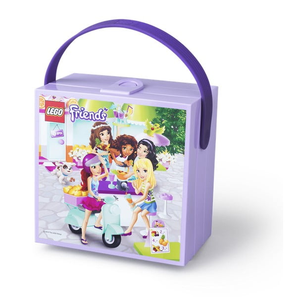 Fialový úložný box s rukojetí LEGO® Friends