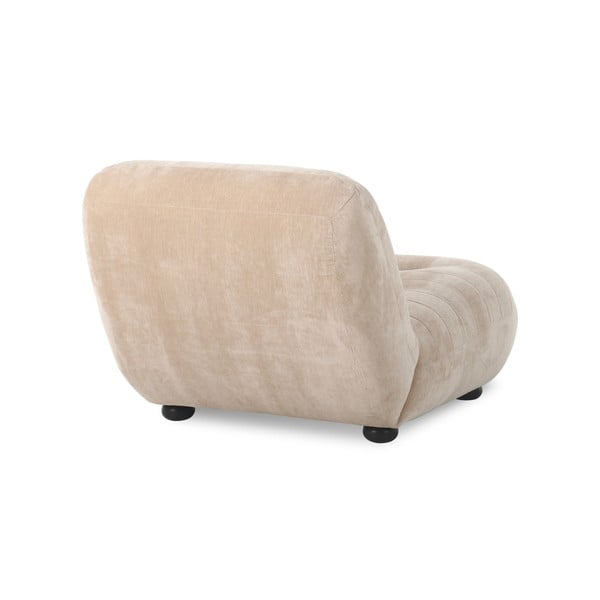 Béžové sametové křeslo Wyatt – Dutchbone-image-3