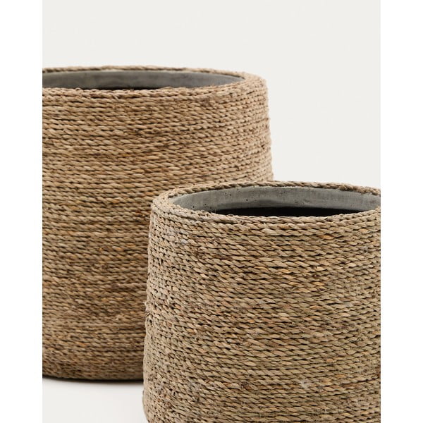 Obaly na květináče v sadě 2 ks z cementu ø 35 cm Sigal – Kave Home-image-1