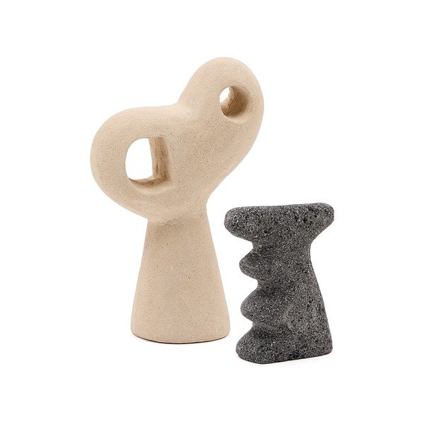 Kamenné sošky v sadě 2 ks (výška 23 cm) Arif – Kave Home
