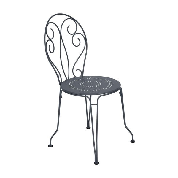 Antracitová kovová židle Fermob Montmartre