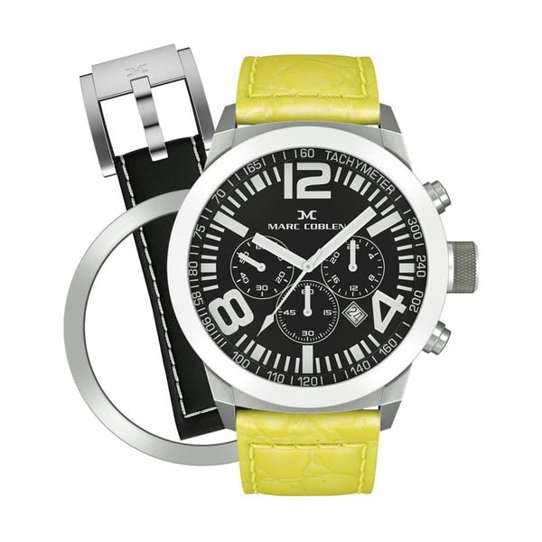 Unisex hodinky Marc Coblen s páskem a kroužkem navíc P8
