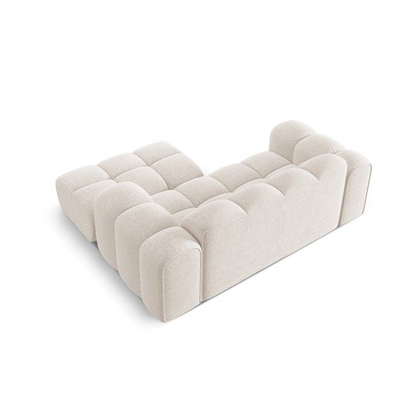 Krémová žinylková rohová pohovka (pravý roh/s lenoškou) Treno – Cosmopolitan Design-image-3