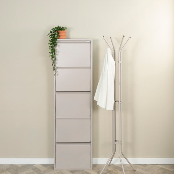 Taupe kovový výklopný botník 50x169x15 cm Billy – Spinder Design-image-1