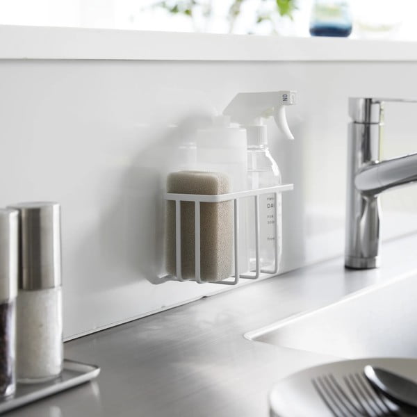 Bílý kovový stojan na mycí prostředky bez vrtání Film Hook – YAMAZAKI-image-4