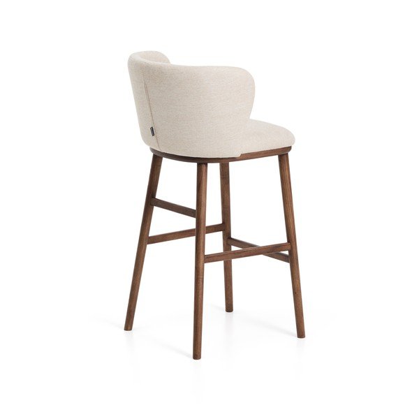 Béžová čalouněná barová židle (výška sedáku 75 cm) Ciselia – Kave Home-image-4