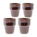 Hnědé keramické šálky v sadě 4 ks na espresso 100 ml Tone – Dakls