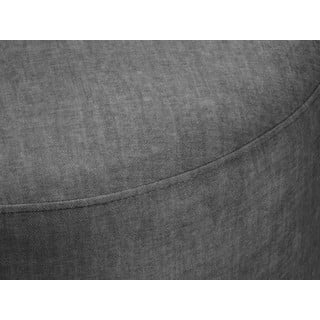 Šedý sametový puf Mazzini Sofas Debbie, ø 68 cm
