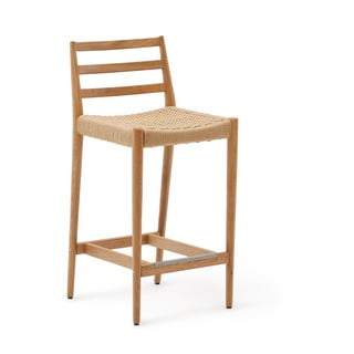 Barová židle z dubového dřeva v přírodní barvě (výška sedáku 70 cm) Analy – Kave Home