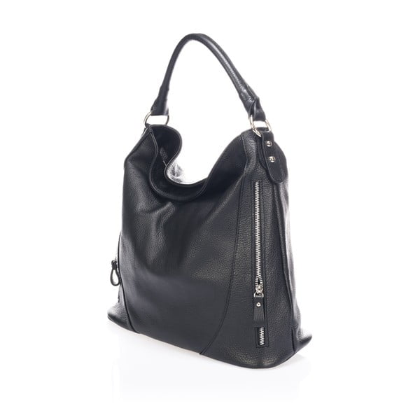 Černá kožená kabelka Markese Savino-image-1