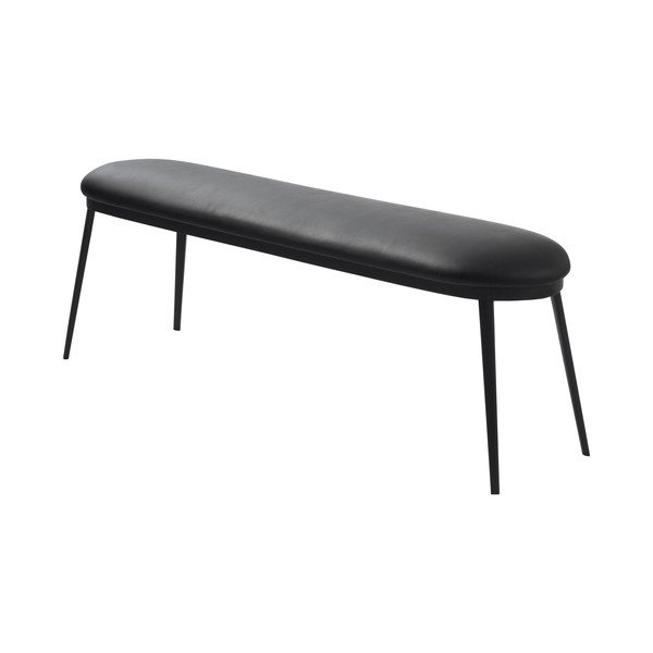 Černá lavice z imitace kůže Gain – Unique Furniture-image-2