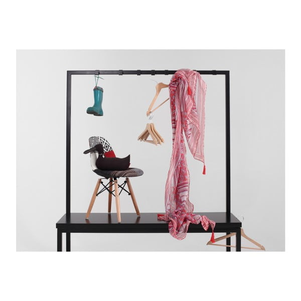 Černý věšák s černou lavicí CustomForm Next, šířka 120 cm-image-1