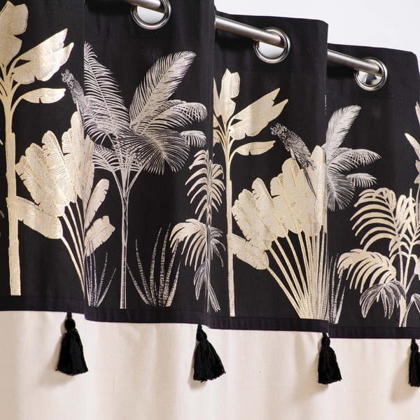 Černo-béžový závěs 140x240 cm Karaba – douceur d'intérieur-image-1