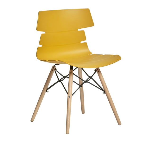 Sada 4 žlutých jídelních židlí Marckeric Iris-image-2